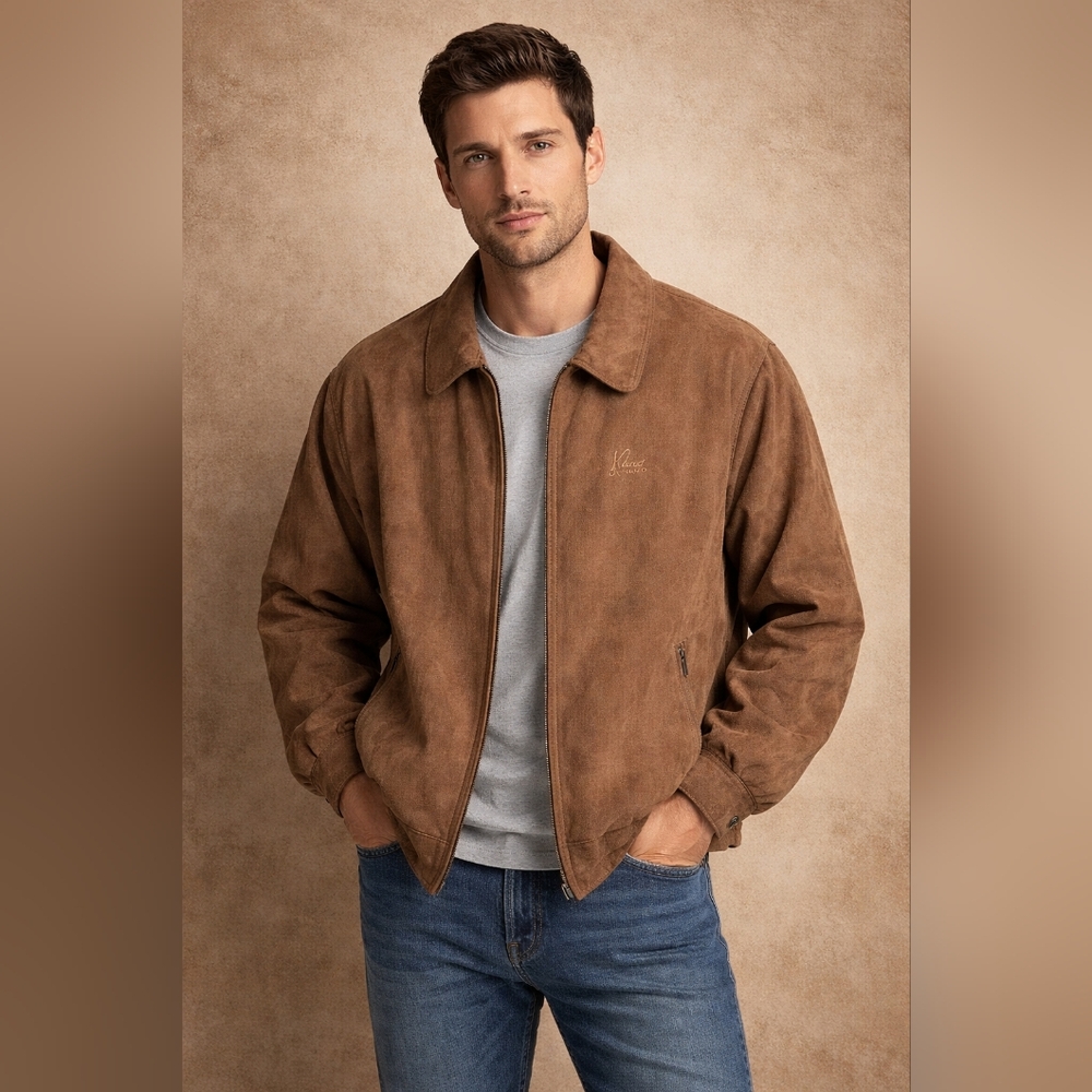 Kenpo Las Vegas Paris Faux Suede Brown Jacket